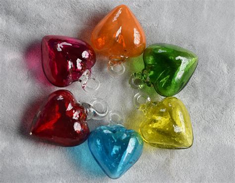 Beautiful Heart Of Blown Glass Glass Heart Blown Glass Made Etsy