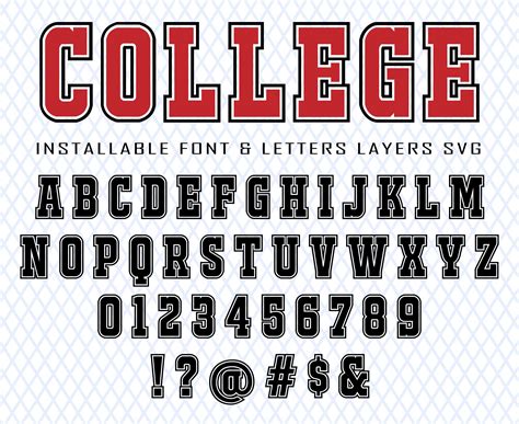 Varsity Font Svg Ttf College Font Svg Varsity Font Cricut Etsy Australia