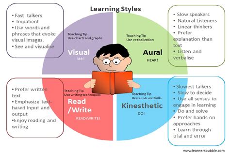 Learning Styles Learners Bubble