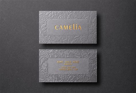 Premium Psd Modern And Luxury Business Card Mockup With Gold