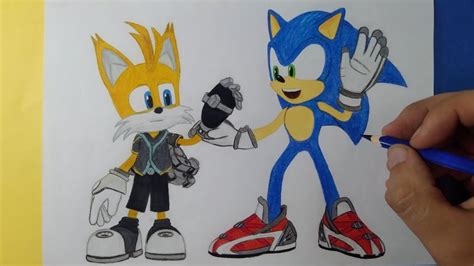 Dibujando A Sonic Y Tails Nine Sonic Prime Nueva Yugork Drawing