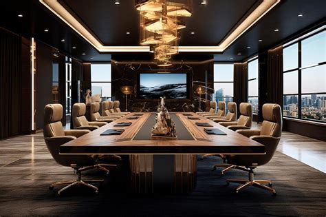 Premium Ai Image Profesional Luxury Conference Room With Table