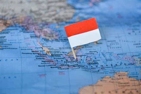 Map With Flag Of Indonesia Stock Image Image Of Journey 147047373