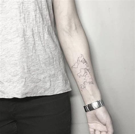 40 World Map Tattoos That Will Ignite Your Inner Travel Bug