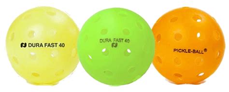 Durafast 40 Outdoor Pickleball 3 Colours Official Pickleball