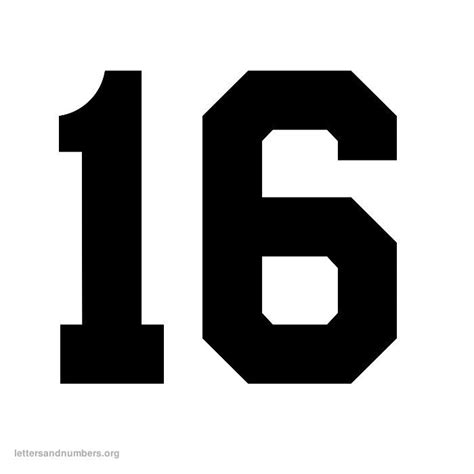 4 Best Images Of Printable Number 16 Printable Number 1 Printable