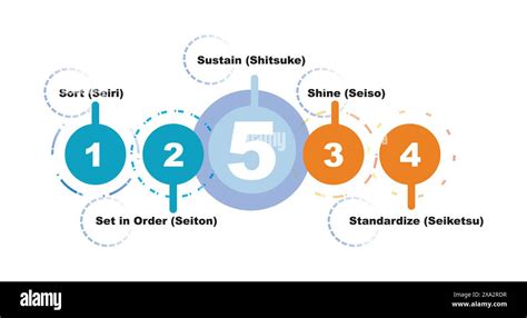 Eine Infografik Die Die Schritte Der 5s Methodik Zeigt Sortieren