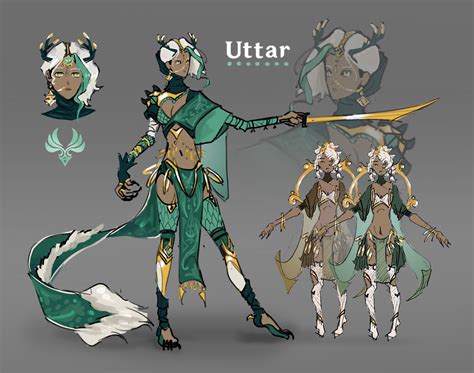 Artstation ☘️uttar🐉 Genshin Character Concept