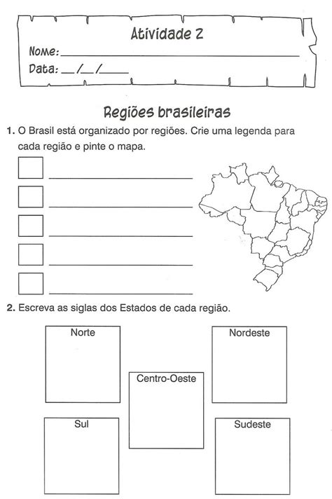 Atividades De Geografia Exercícios Ensino Fundamental Atividades