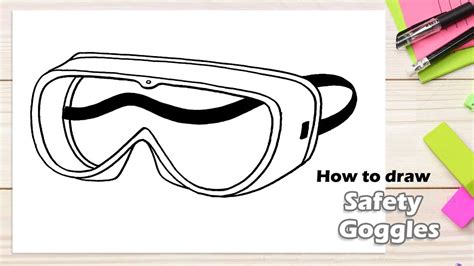 How To Draw Safety Goggles YouTube