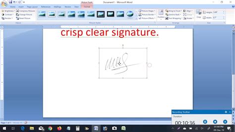 Remove Signature Background Using Ms Word Youtube