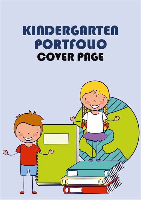 5 Free Kindergarten Portfolio Cover Page Template Design In Ms Word 4