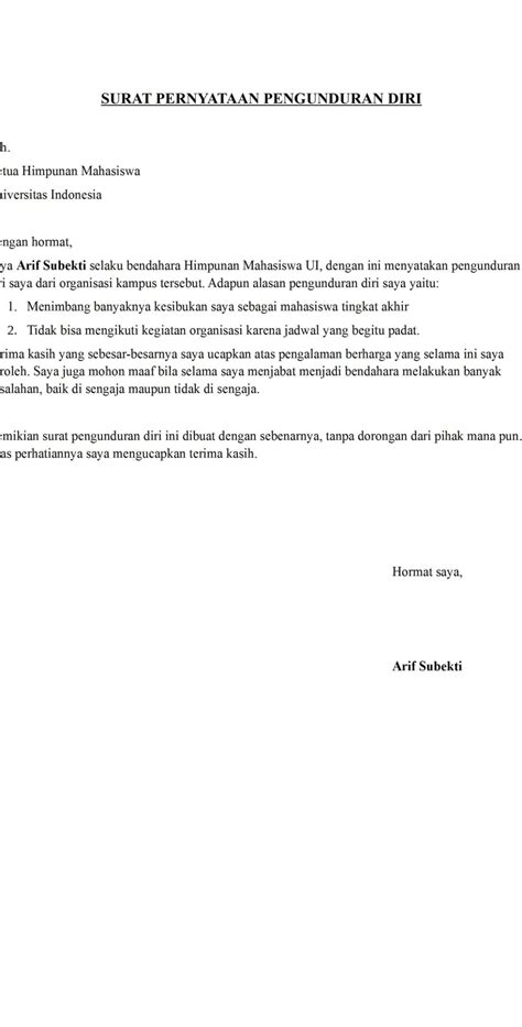 16 Contoh Surat Pernyataan Diri Terlengkap Dan Terbaru Contoh Surat