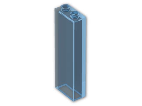 Brick 1 X 2 X 5 Without Centre Studs 46212 Transparent Light Blue