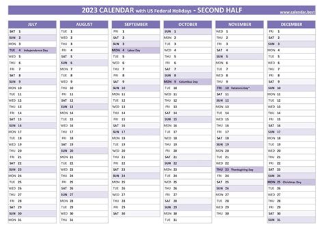 2023 Calendar With Holidays Us Federal Holidays