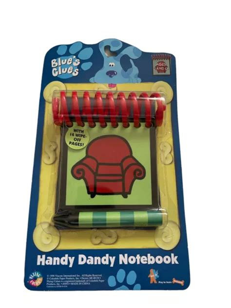 VIACOM BLUES CLUES Handy Dandy Notebook Take A Long Clue Game RARE 1998