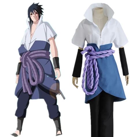 Uchiha Sasuke Cosplay Costume Anime Naruto Shippuden Third Fourth