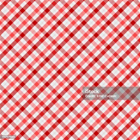 Pola Tartan Dalam Warna Merah Dan Putih Ilustrasi Stok Unduh Gambar