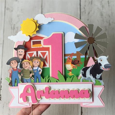 La Granja De Zenon Cake Topper In 2021 First Birthday Themes Farm