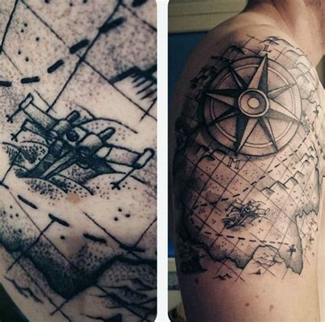 50 World Map Tattoo Designs For Men Adventure The Globe Map Tattoos