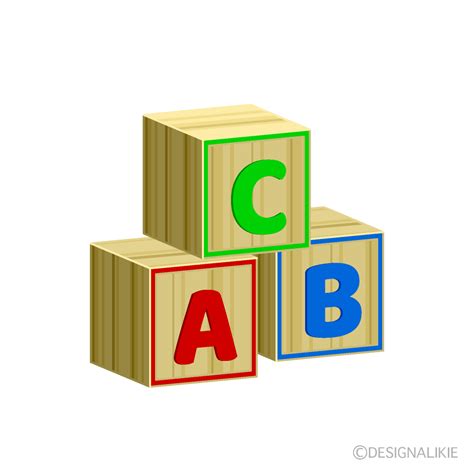 ABC Wood Blocks Clip Art Free PNG ImageIllustoon