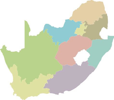 Vector Blank Map Of South Africa With Provinces And Administrative