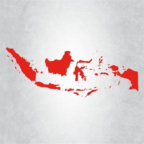 Premium Vector Indonesia Map With Flag