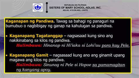 Filipino Unang Linggo Sa Ikalawang Markahan Pptx