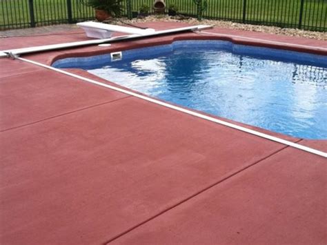 Concrete Pool Deck Paint Painted Concrete Around Pool Concrete Network