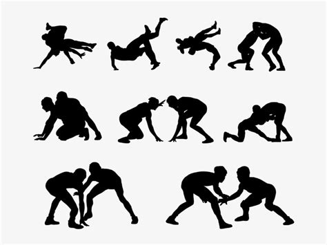 Wrestling Silhouette Png Download Image Wrestling Silhouettes