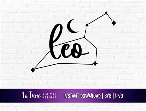 Leo Zodiac Symbol Svg Constellation Svg Horoscope Svg Etsy