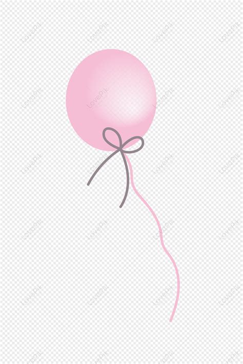 Pink Balloon Dark Pink Light Pink Bow Pink PNG Transparent Image And