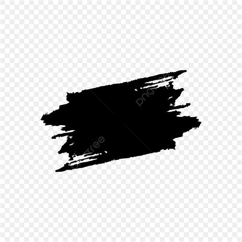 Paint Brush Stroke Clipart Vector Isolated Black Brush Stroke Element