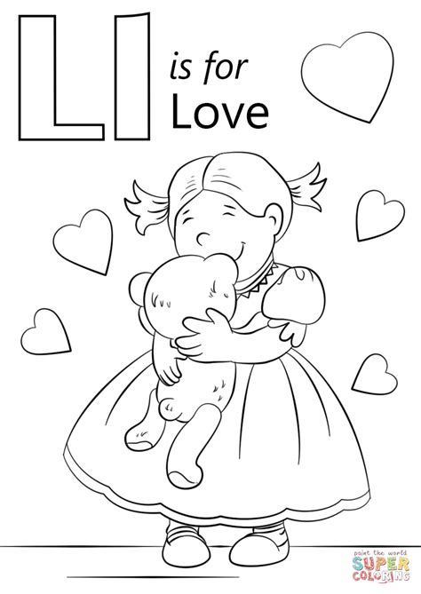 Letter L Coloring Pages Hakume Colors