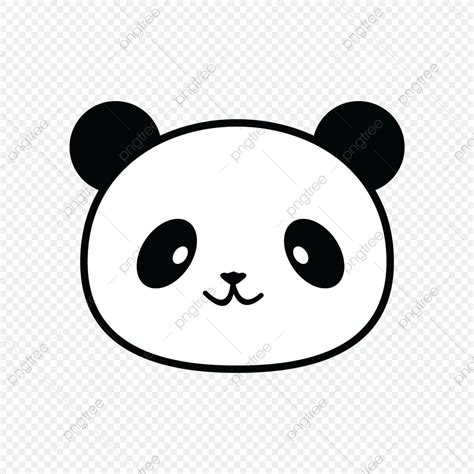 A Panda Bear Face On A Transparent Background