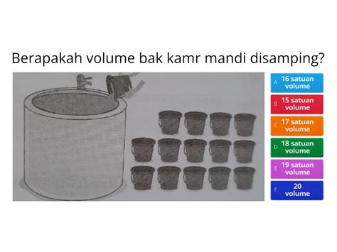 Mengukur Volume Dengan Satuan Tidak Baku Quiz