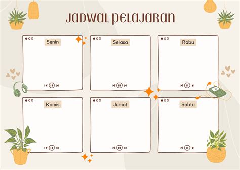 Cara Membuat Jadwal Pelajaran Di Canva Jadwal Pelajaran Aesthetic