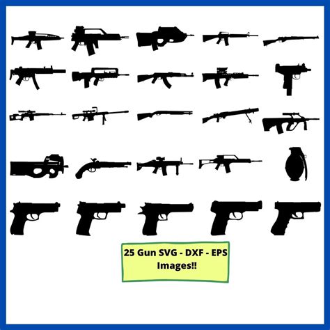 Gun Svg Gun Silhouettes Sniper Svg Pistol Svg Shotgun Svg Rifle Svg