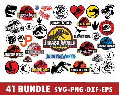 Jurassic World Park Svg Bundle Files For Cricut Silhouette Inspire