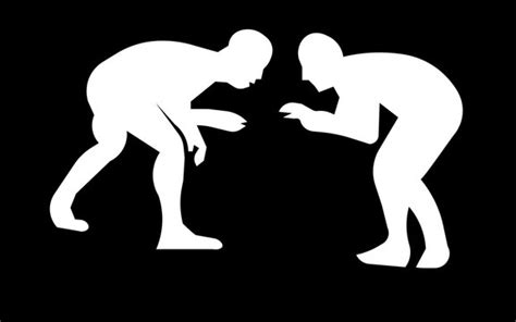 Wrestling Stance Silhouette