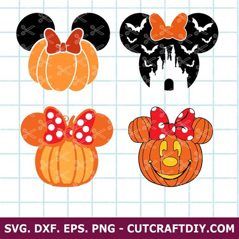 Minnie Mouse Pumpkin Svg Cut File Halloween Svg File For Cricut