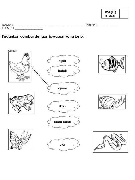 Lembaran Kerja Haiwan Liar Prasekolah Lembaran Kerja Tempat Tinggal