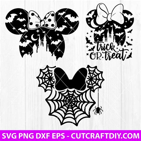 Disney Minnie Halloween Svg Bundle Trick Or Treat Minnie Svg Cut File