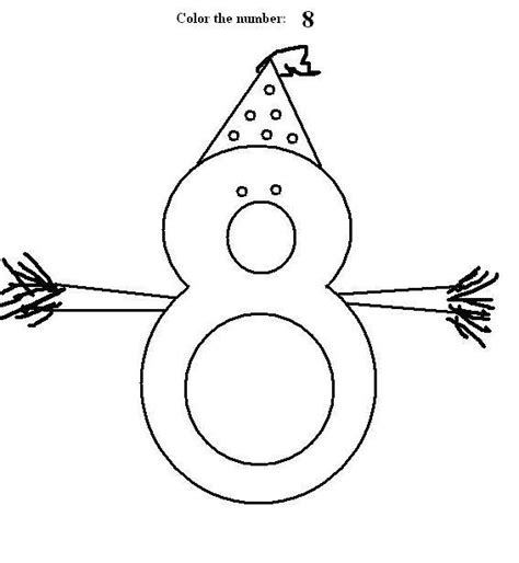 Number 8 Printable Coloring Sheets