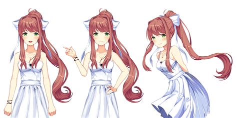 Casual Monika Sprite Edits All Poses Oc Rddlc