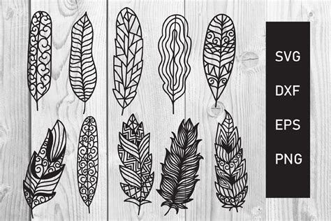 Craft Supplies Tools Scrapbooking Papercraft Boho Svg Feathers