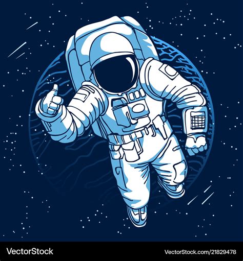 Astronaut In Space Royalty Free Vector Image VectorStock