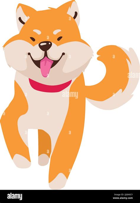 Shiba Inu Walking Character Stock Vector Image And Art Alamy