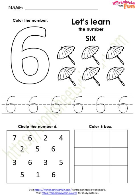 Number 6 Review Worksheet Worksheets Library