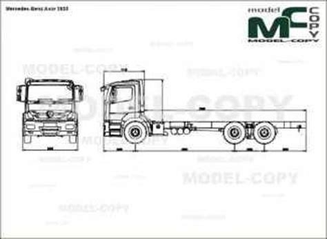 Mercedes Benz Axor 2633 2D Drawing Blueprints 38316 Model COPY